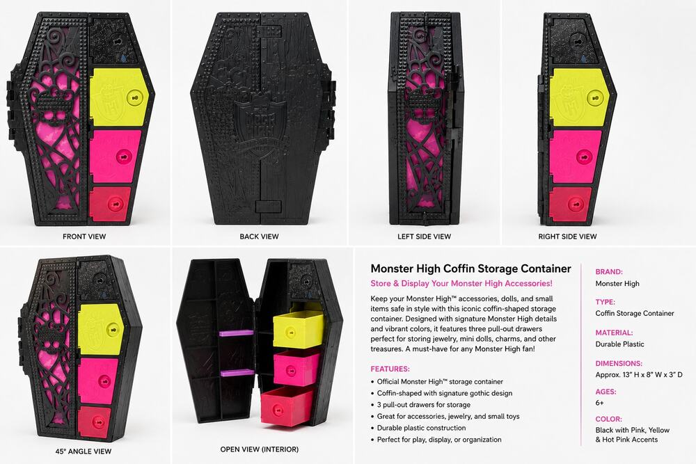 Monster High Coffin Storage Case